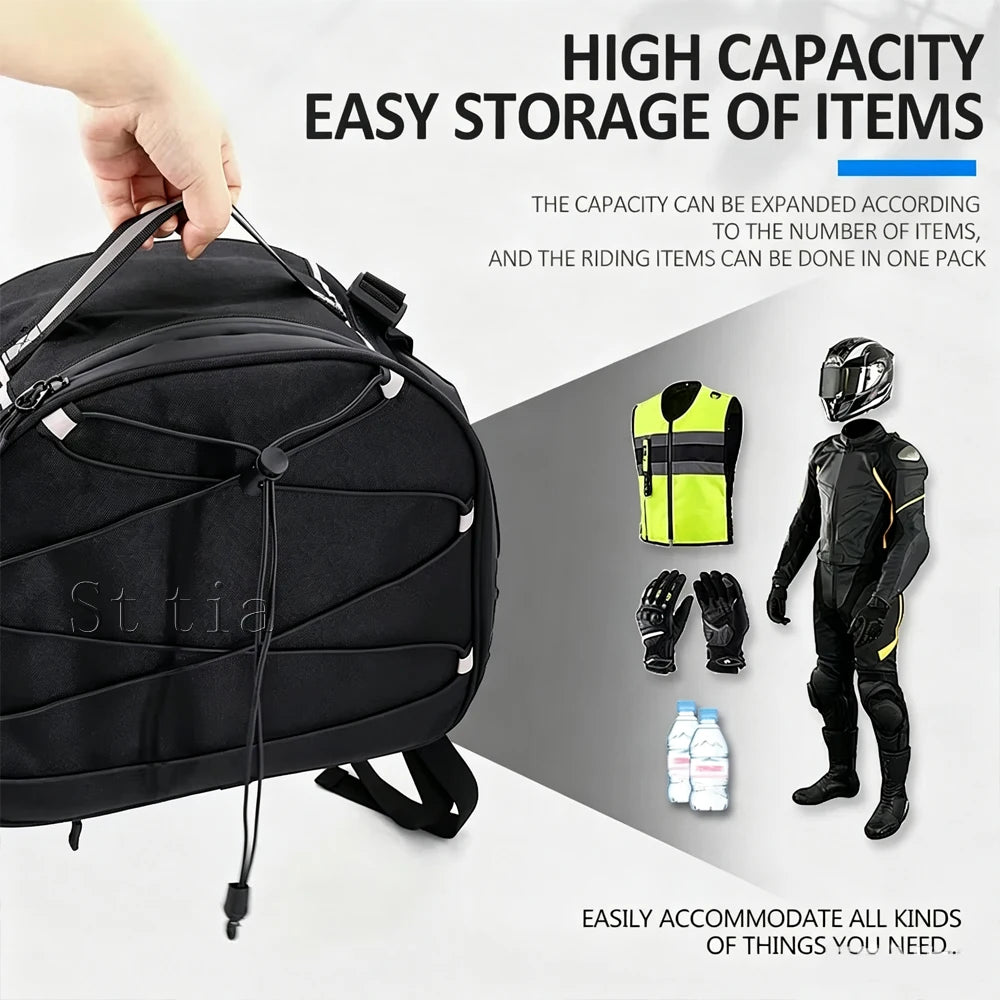 Motorcycle Waterproof Tail Bag Multi-functional Durable Rear Seat Bag High Capac for Seat R1300 2023-2025 - Automotive L