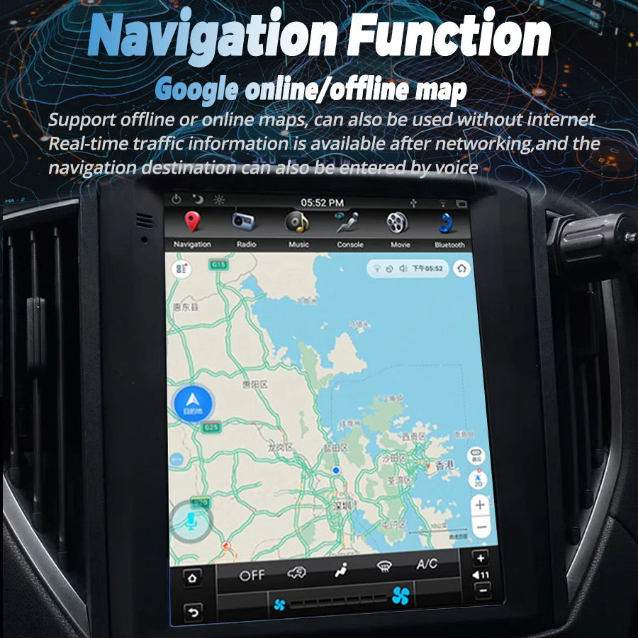 9.7inch Android 15 Radio Head Unit For Subaru Crossrek Forester XV Impreza G4 2016-2023 Ca