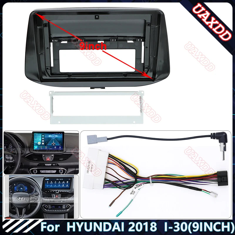 For HYUNDAI 2018 I-30 9INCH UV Car Radio Android Stereo Audio Screen Multimedia Video Play