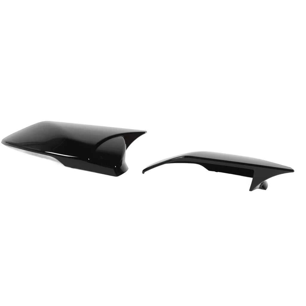 2Pcs Car Side Mirror Cover Rearview Mirror Gloss Black Side Mirror Cover Housing Replacement for - Automotive LED Light