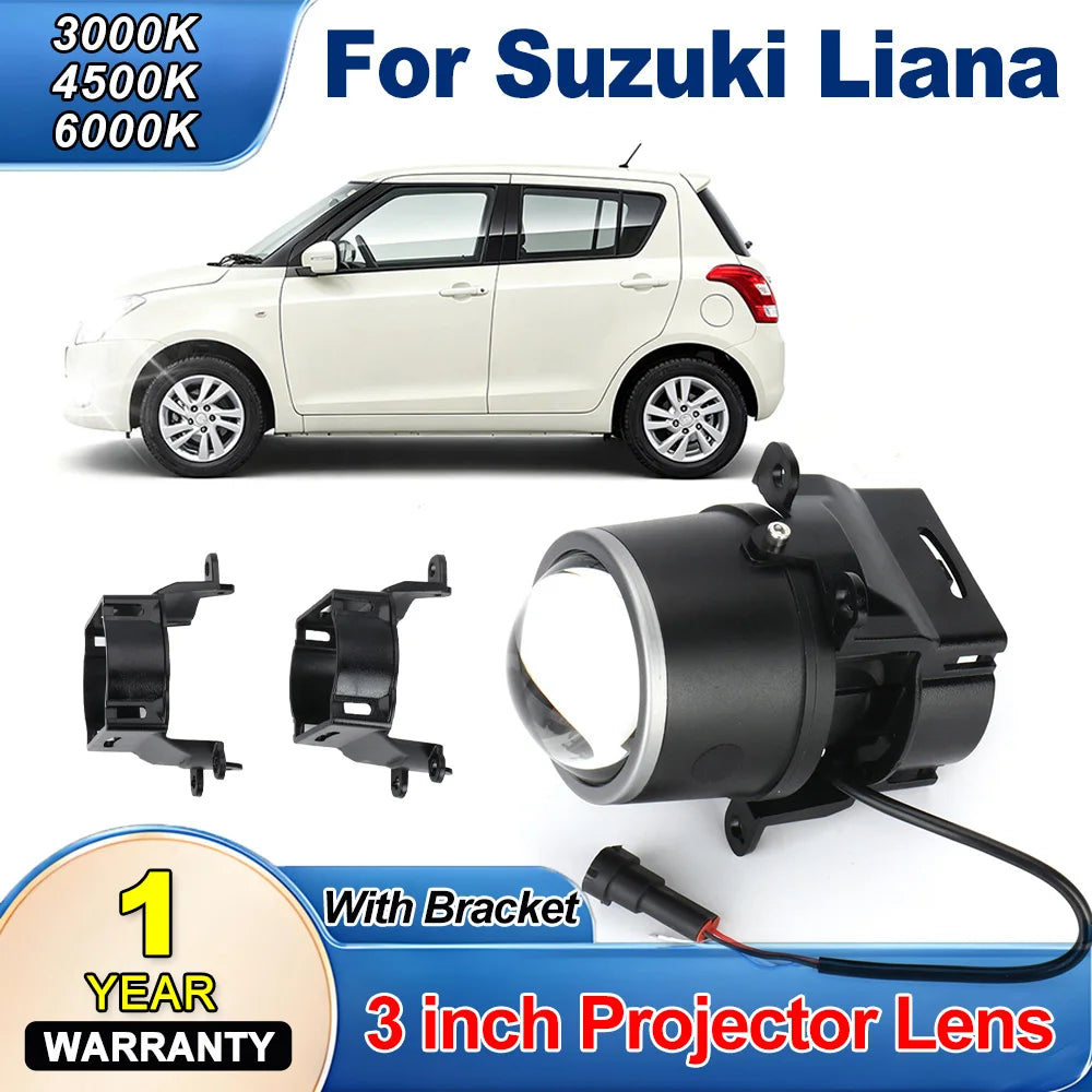 3.0 Inch Bi-LED Lenses Fog Light With Bracket 3000K 4300K 6000K Projector Lens Fog Light L