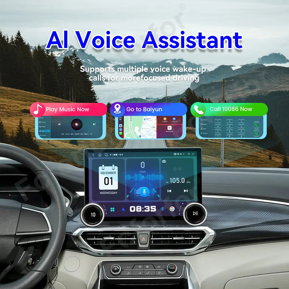 Premium Modern 11.5 Inch Android 15 HD Touch Wireless CarPlay Android Auto GPS Multimedia