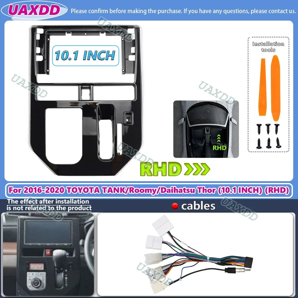 For 2016-2020 TOYOTA TANK Roomy Daihatsu Thor 10.1INCH 2 Din Car Android frame Kit panel C