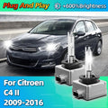 10000LM Bright Headlight Xenon HID Car Bulbs 35W Headlamp 6000K For Citroen C4 II 2009 201