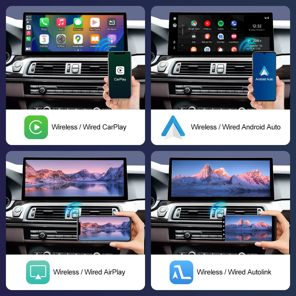 UDSTek 12.3 Inch Ultra-Thin Linux Car Multimedia Screen for BMW 5 7 Series F01 F10 F11 - M