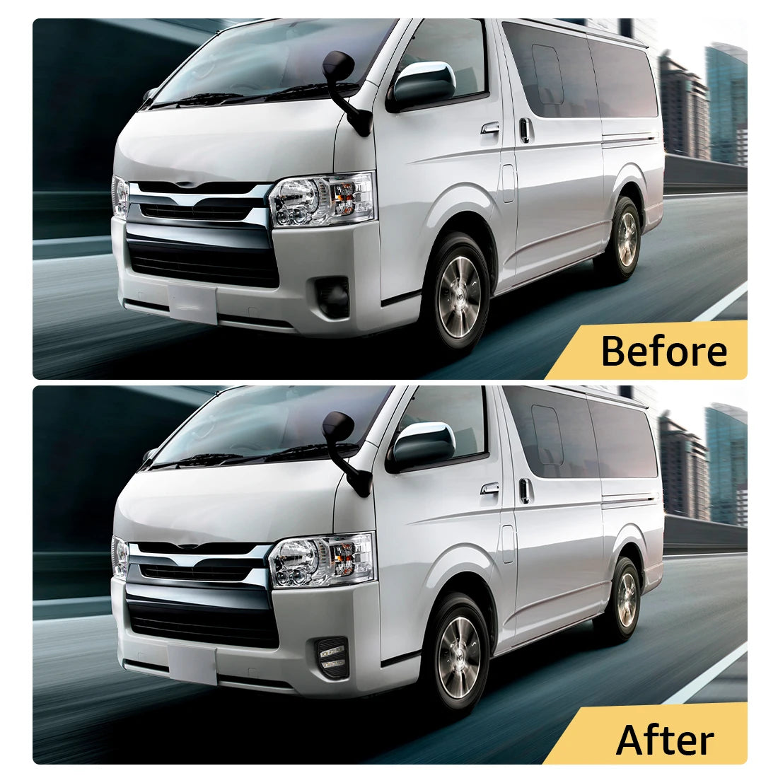 For Toyota Hiace 2014 2015 2016 Led DRL Daytime Running Lights Front Bumper Headlights Whi | AUTOKITSHOP