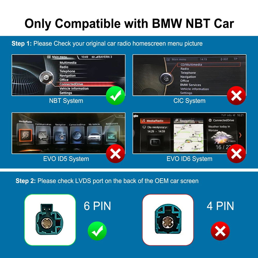 Wireless CarPlay & Android Auto Mirror Link Functions Decoder For BMW NBT CIC System 1 2 3 | AUTOKITSHOP