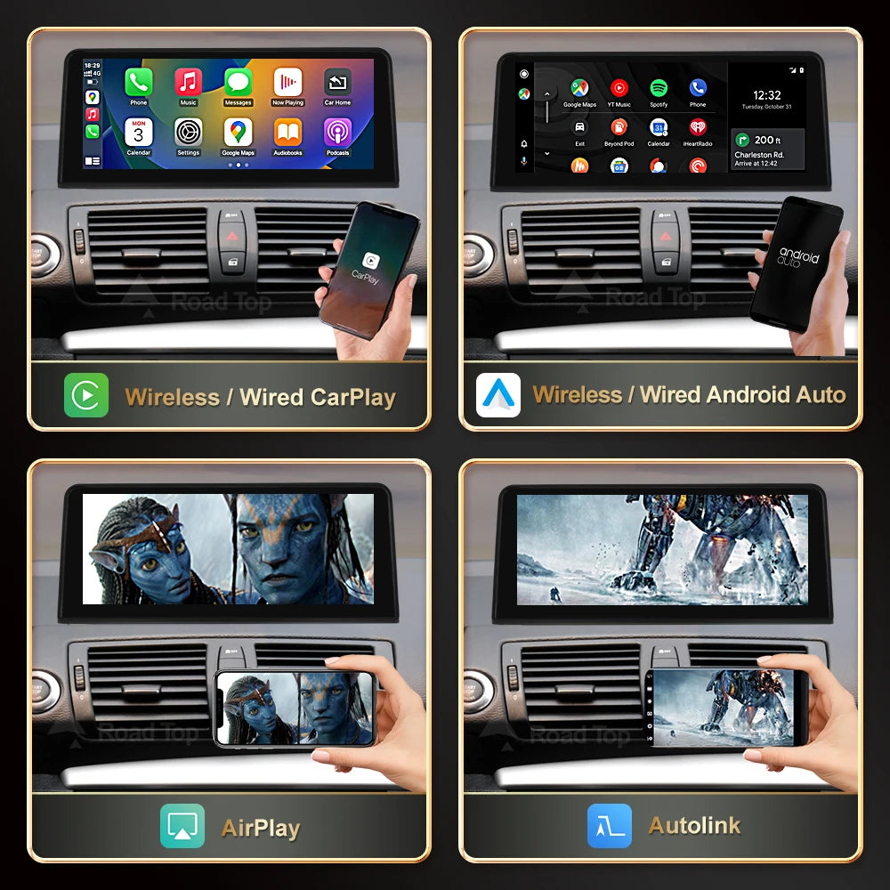 CN RoadTop Wireless CarPlay Android Auto For BMW Series 1 E81 E82 E87 E88 CCC CIC System M