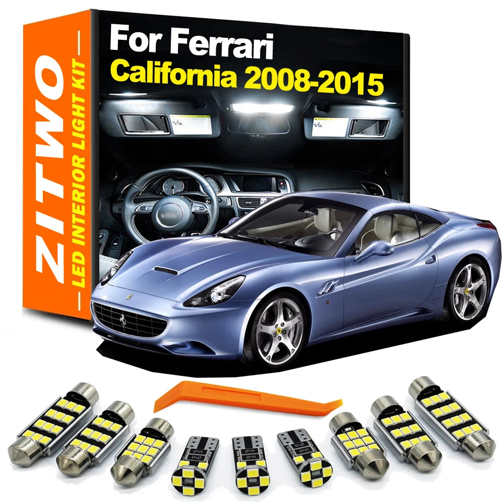 ZITWO 8Pcs LED Bulb Interior Reading Trunk Light For Ferrari California F149 200 for Ferrari F149 - Canbus LED Car Light