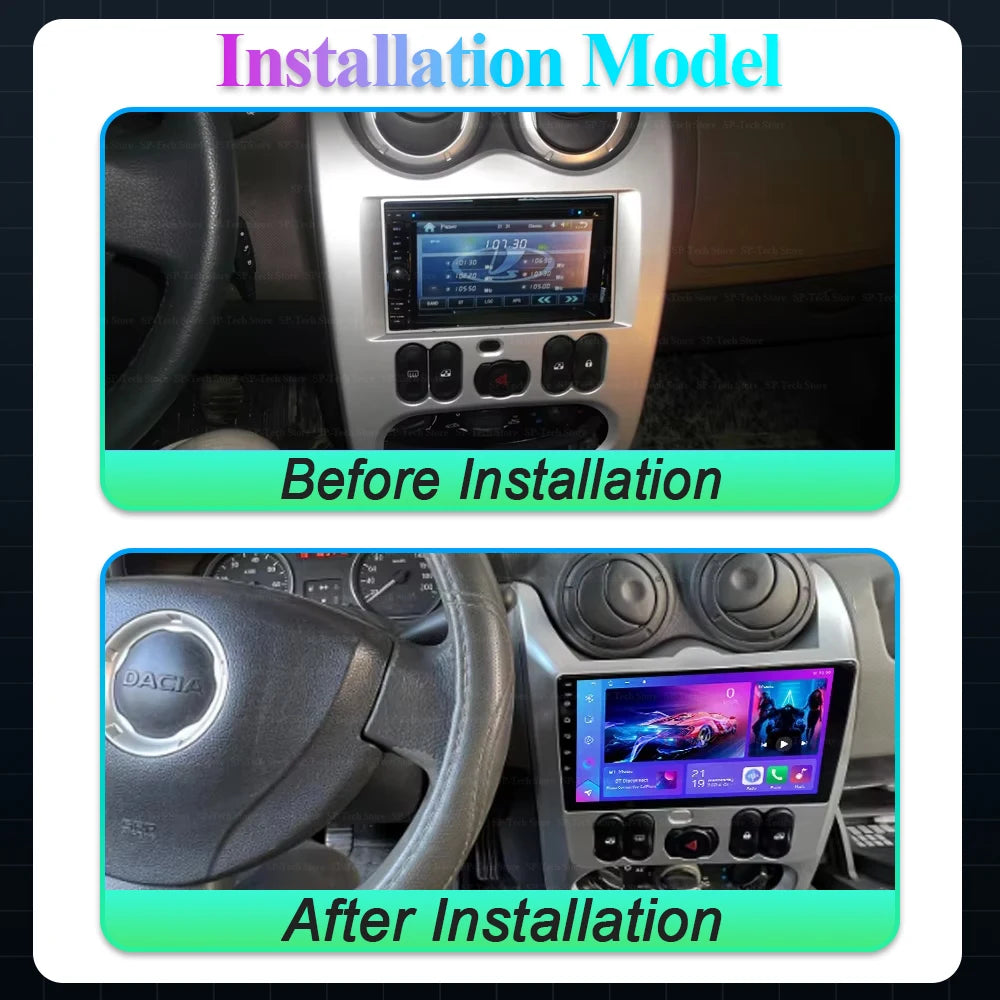 For Renault Logan 1 Sandero 2009-2015 For Dacia Duster 2010-2017 Car Radio Multimedia Play | AUTOKITSHOP