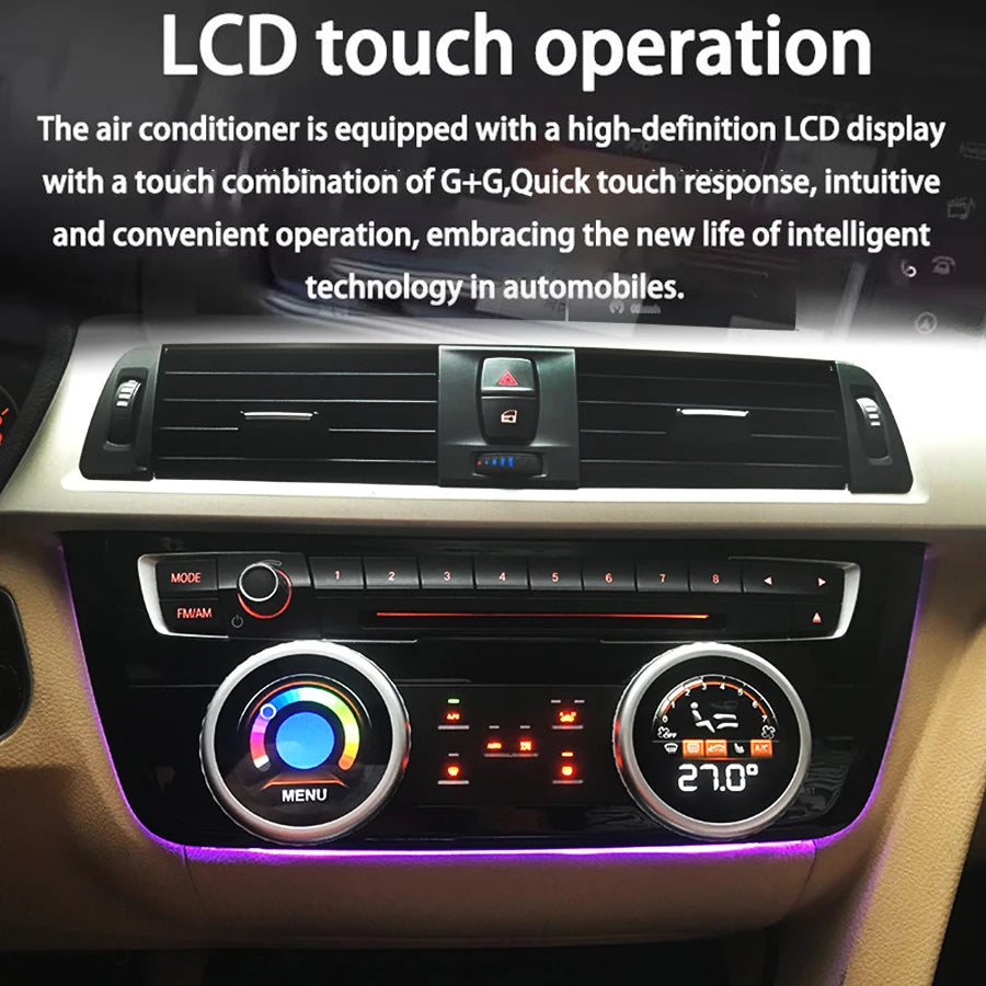 For BMW 3 Series F30 2013-2019 Climate Control LCD AC Panel Upgrade Display Screen Climate