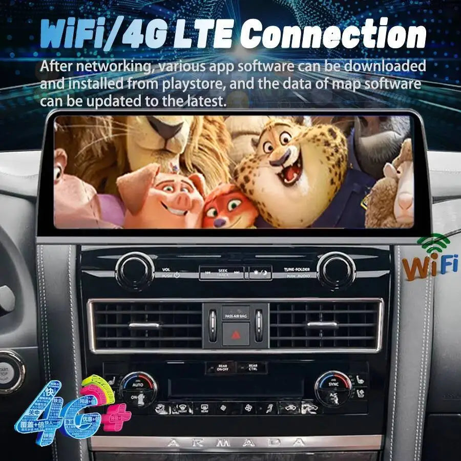 16.3inch Car Radio For Nissan Patrol QX80 QX56 2010 - 2021 Multimedia Video Player Android | AUTOKITSHOP