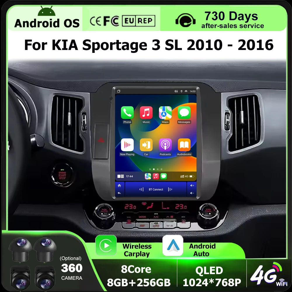 9.7'' For KIA Sportage 3 SL 2010 - 2016 Android 16 Auto Car Radio Multimedia Video Player