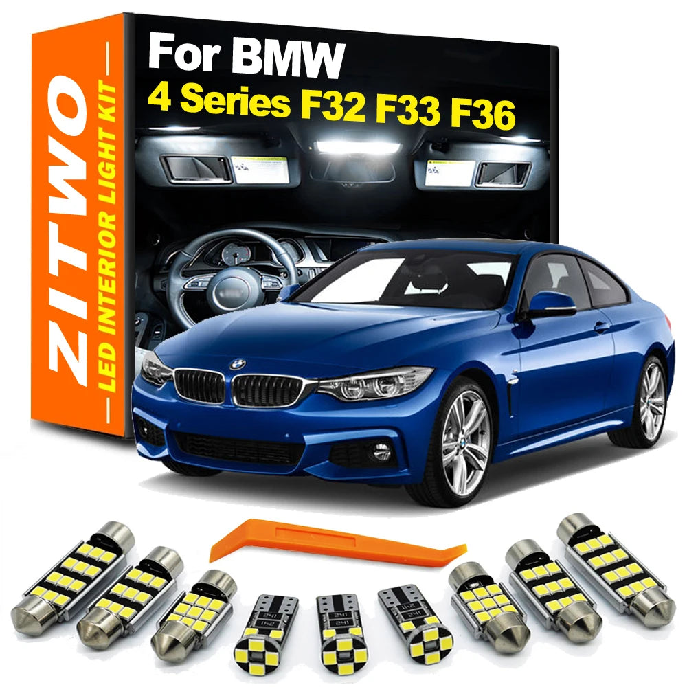 ZITWO 6Pcs LED Bulb Interior Dome Map Light Kit For BMW 4 series F32 F33 F36 425 428 430 435 440 Coupe 2014 2015 2016 2017 2018
