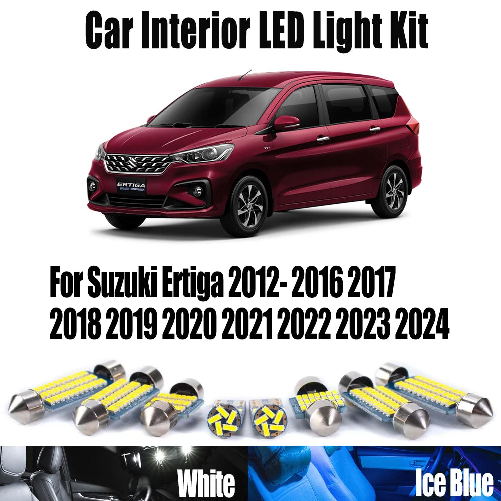 LED Interior Light Kit for Suzuki Ertiga 2012-2020 - Canbus Dome Map Door Trunk Bulbs | AUTOKITSHOP