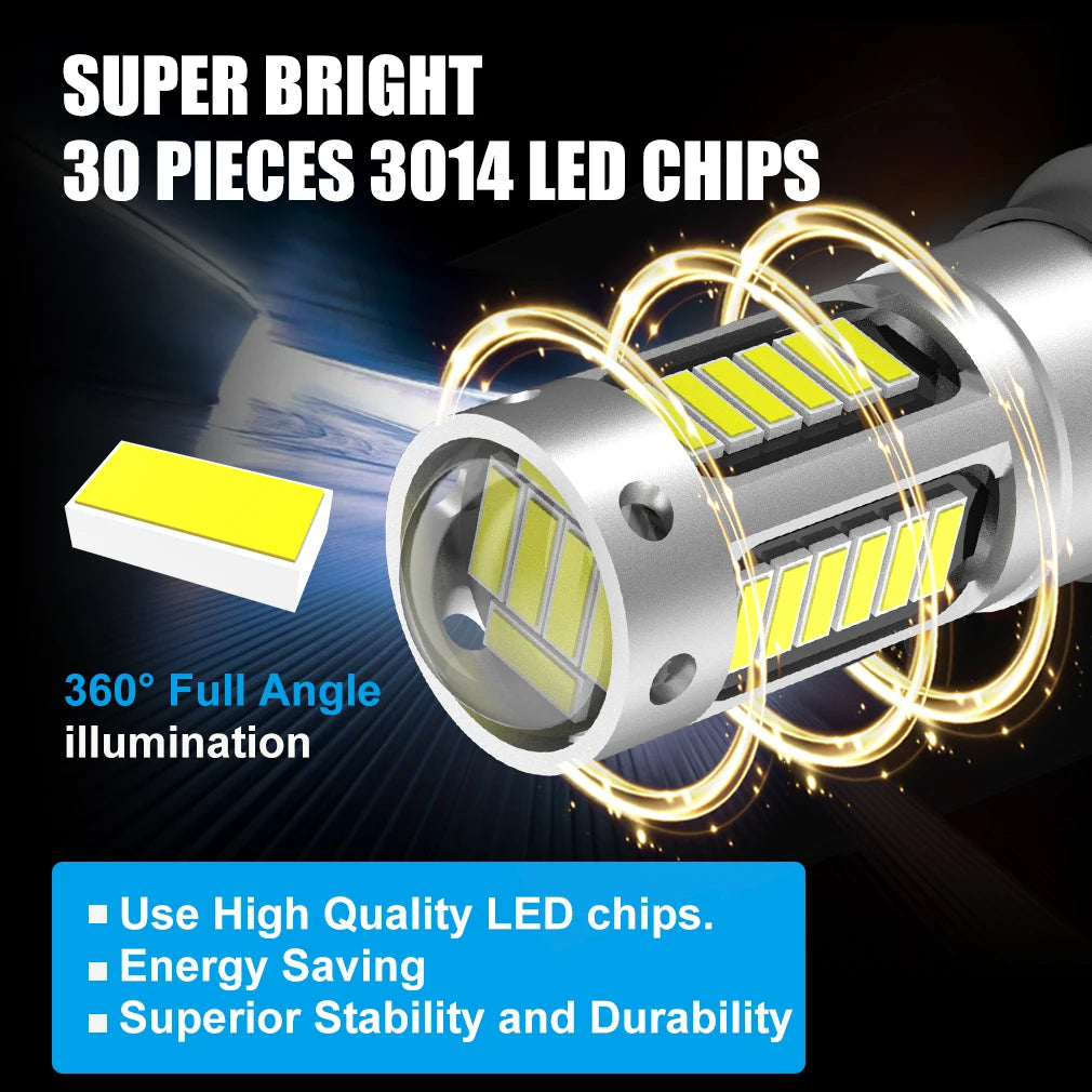 Canbus PW24W PWY24W LED Bulbs 3014 LED 30SMD DRL Fog Lamps For Audi BMW Volkswagen Turn Si