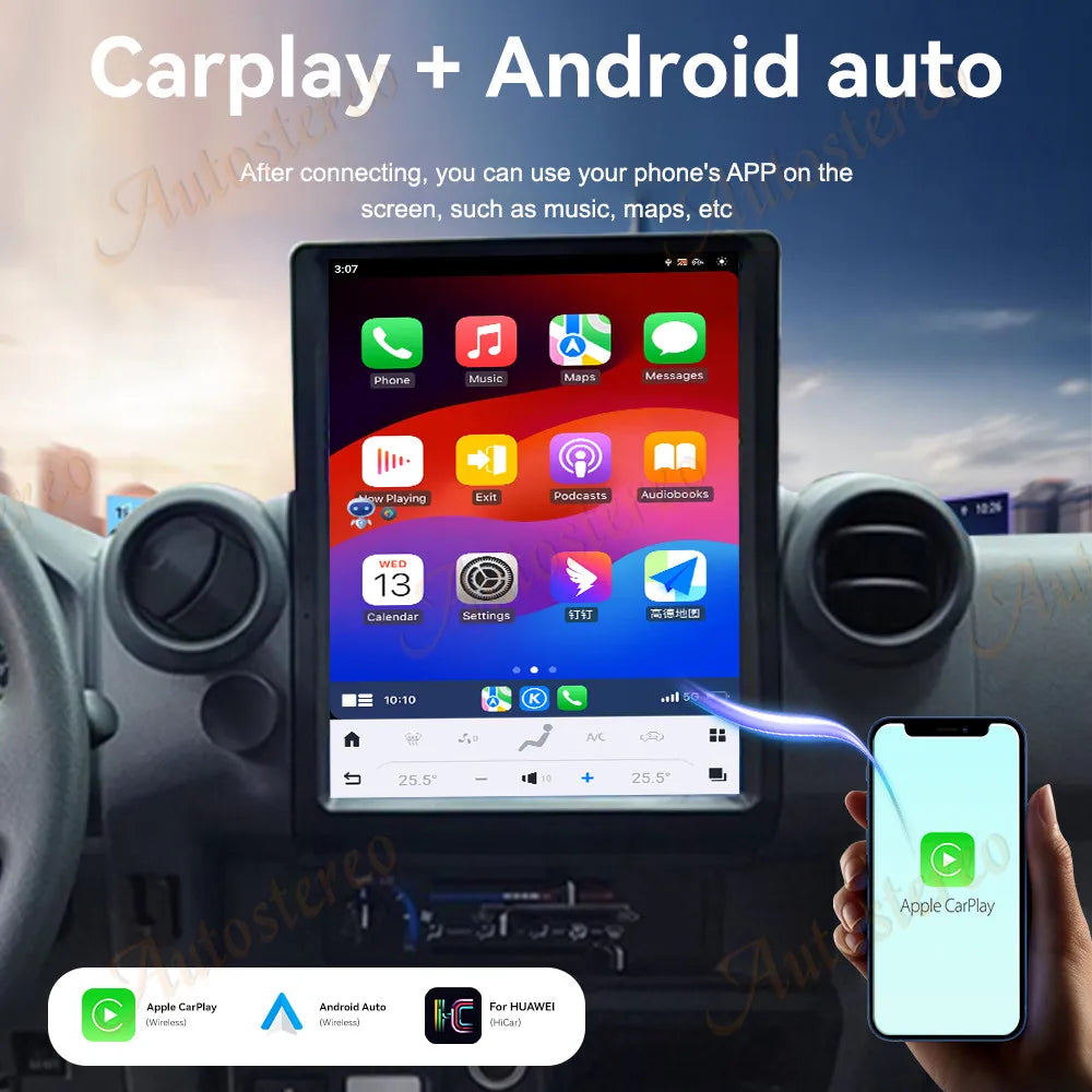 13 Inch Android 13 For Toyota Land Cruiser LC76 LC79 LC70 LC75 Tesla Radio Car Multimedia