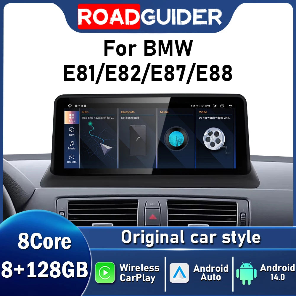 10.25 Android Auto Car Multimedia Radio For BMW 1 Series E81 E82 E87 E88 CCC/CIC System To