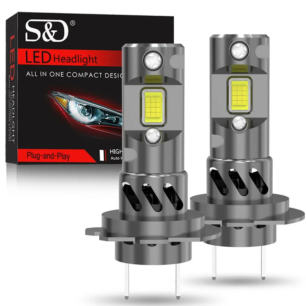 30000LM H7 LED Headlight Bulb Mini Wireless 24pcs 3570 CSP Chips for Car Headlamp Auto Dio