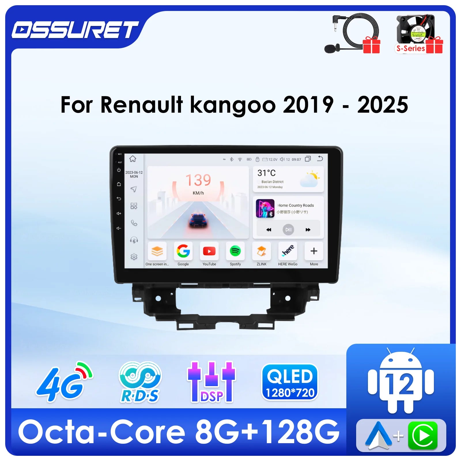 Android 13 Auto Car Radio for Renault kangoo 2019 - 2025 Autoradio Mutimedia Video player