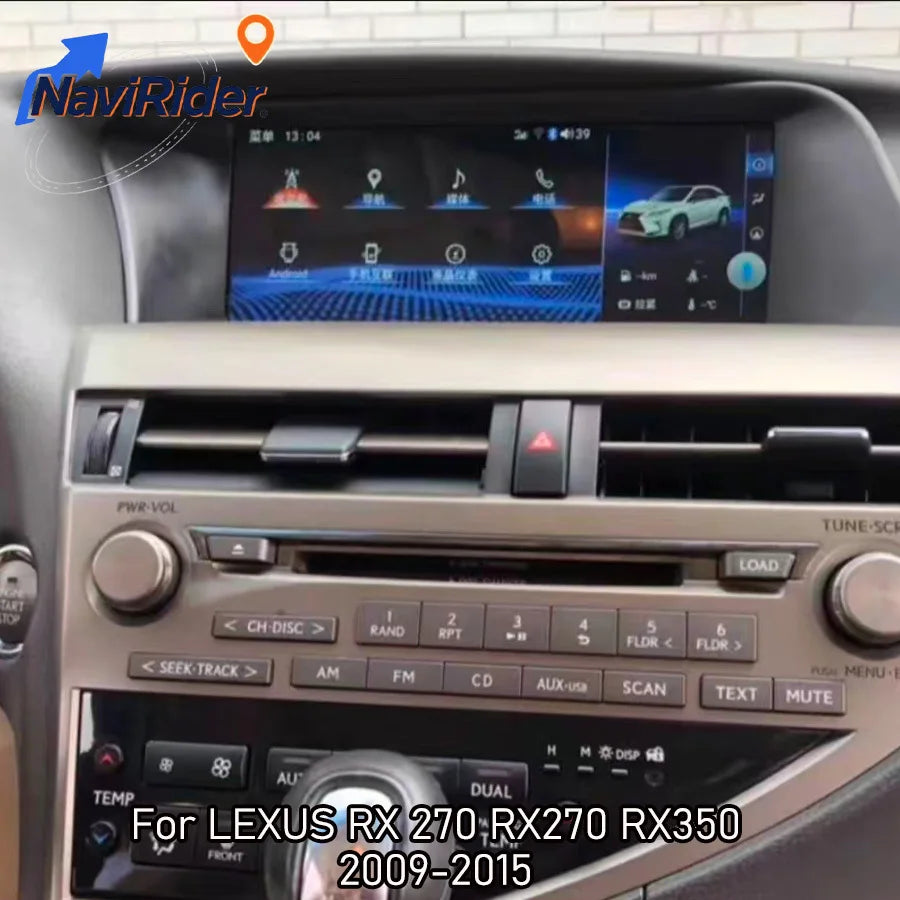 10.25" Android 15 Multimedia Player For LEXUS RX 270 RX270 RX350 2009-2015 Stereo Car GPS