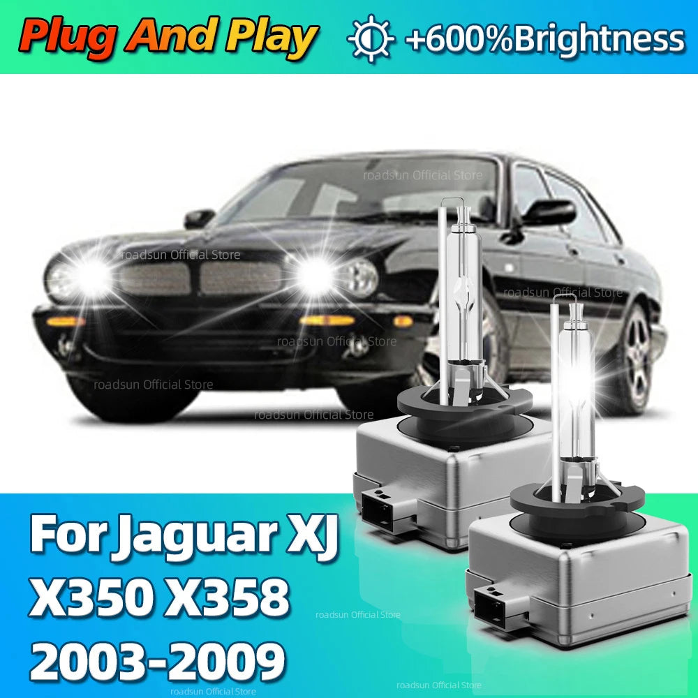 HID Xenon Light 35W 6000K Lamp Longer Life Headlight For Jaguar XJ X350 X358 2003 2004 200