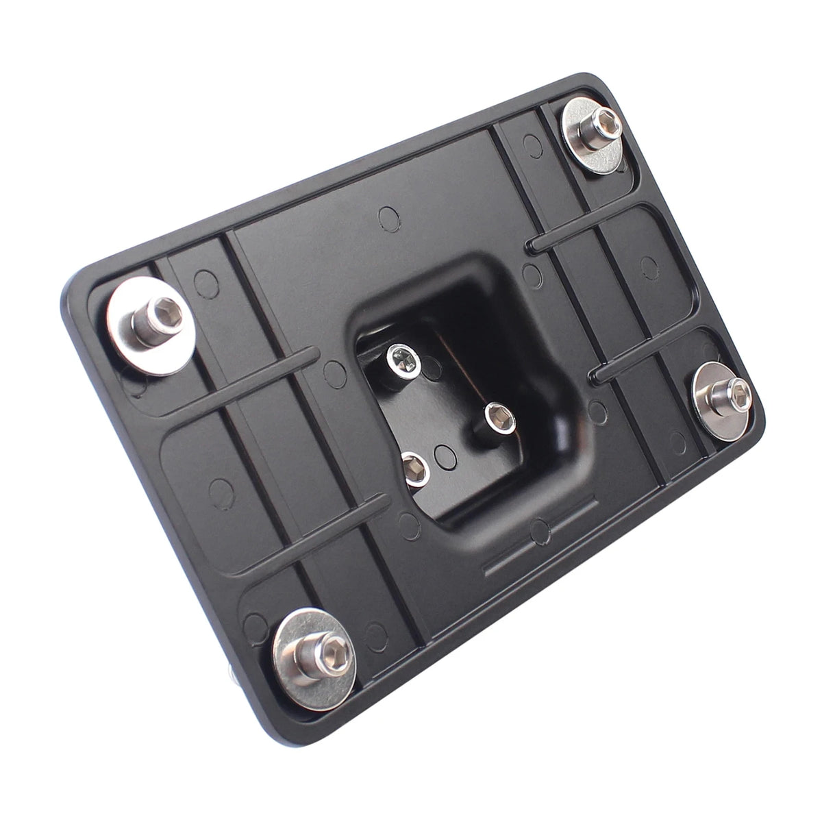 Motorcycle Black 3 Holes Laydown License Plate Mount Bracket For Harley Sportster Dyna Softail B - Automotive LED Light