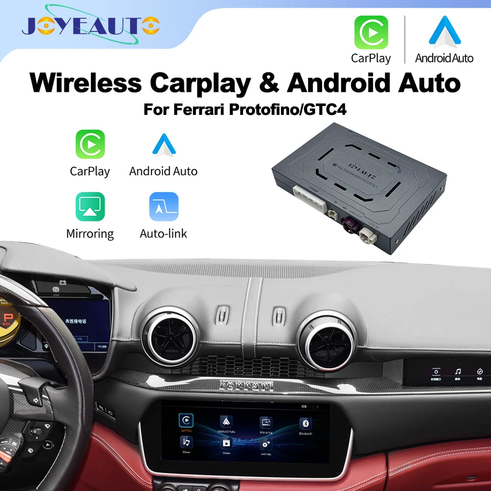 Wireless CarPlay Android Auto Retrofit Interface for Ferrari Portofino/GTC4 2018-2023 - OEM Mic & Camera Support