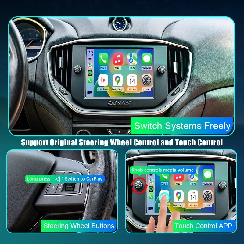 Wireless ios CarPlay & Android Auto Smart Upgrade System with Mirror-Link & AirPlay for Ma
