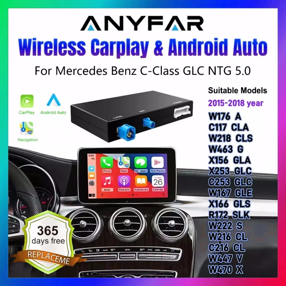 Wireless CarPlay Android Auto for Mercedes A B C CL S CLA CLS CLASS GLA GLS GLC GLE V250 V | AUTOKITSHOP