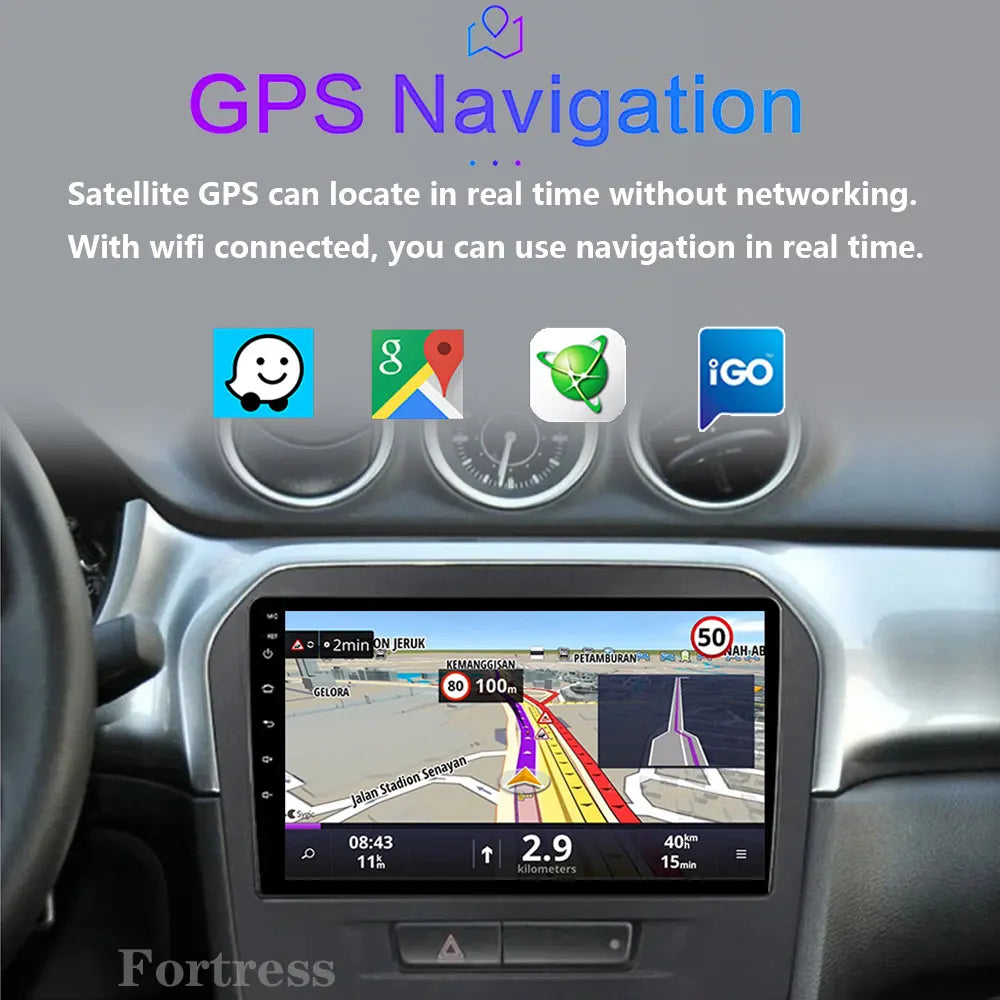 Android 16 For Suzuki Vitara 4 2017 - 2022 Car Radio Multimedia Video Player GPS Navigatio