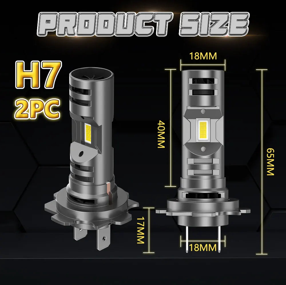 300W Mini H7 LED Headlight Bulb Wireless Super Bright Car Headlamp Auto Diode Lamp Plug&pl