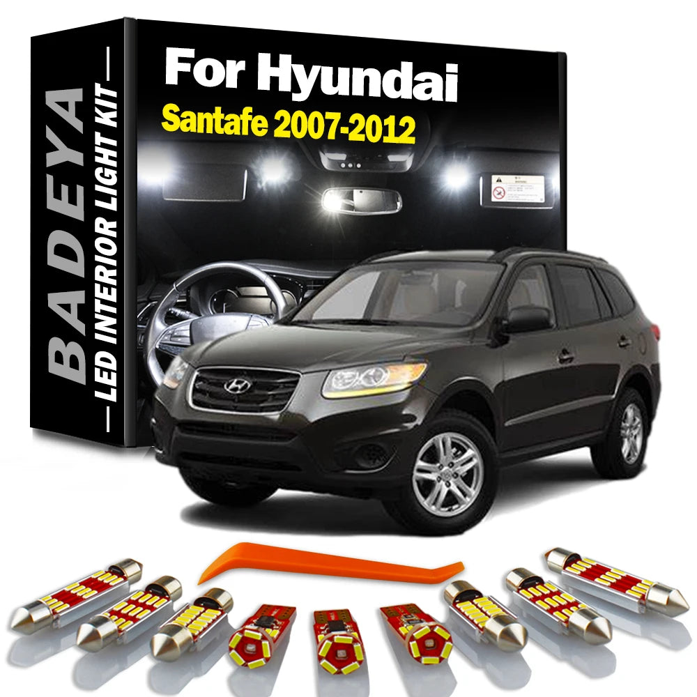 12-Piece LED Interior Light Kit for Hyundai MK2 - Canbus Error-Free Interior Bulbs