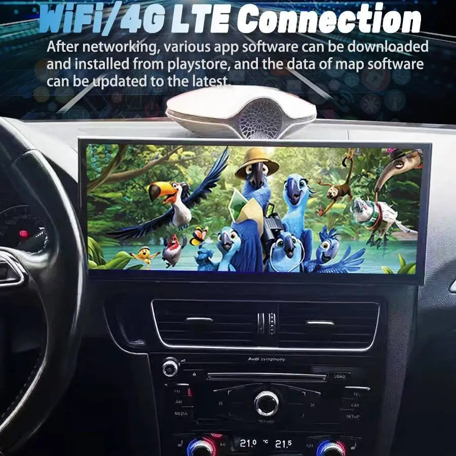 DSP Stereo Auto QLED Screen CarPlay Navi For AUDI Q5 Navirider Android 15 New 15.8Inch GPS
