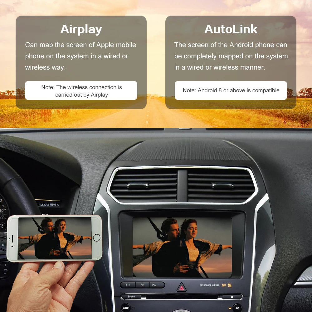 Wireless CarPlay for Ford Explorer Fusion Mondeo Sync 2 with Android Auto Interface Mirror | AUTOKITSHOP