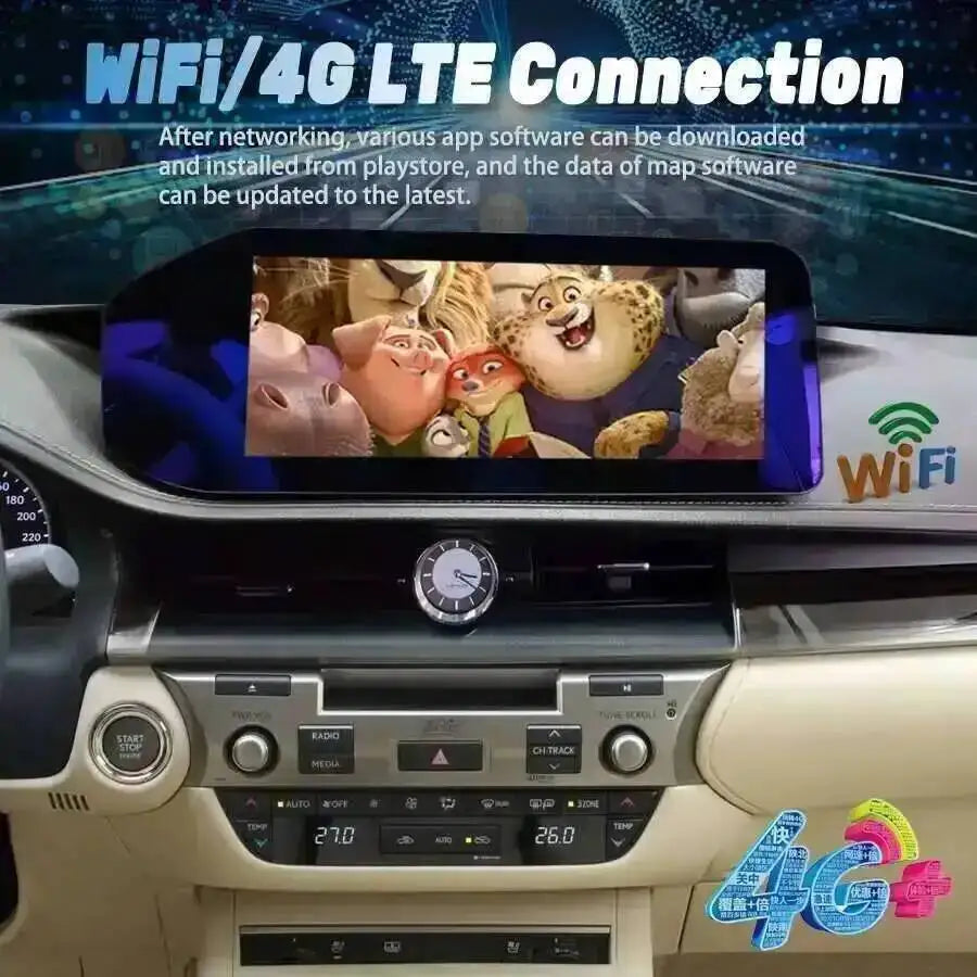 Qualcomm 685 Gps Navi Android 14 Carplay BT Car Radio Stereo For Lexus ES ES300 ES250 ES35