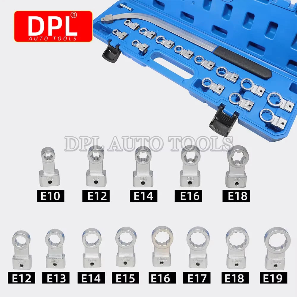 15PCS Auxiliary Timing Belt Adjustable Wrench Pulley Disassembly Idler Pulley Tensioning Special - Automotive LED Light