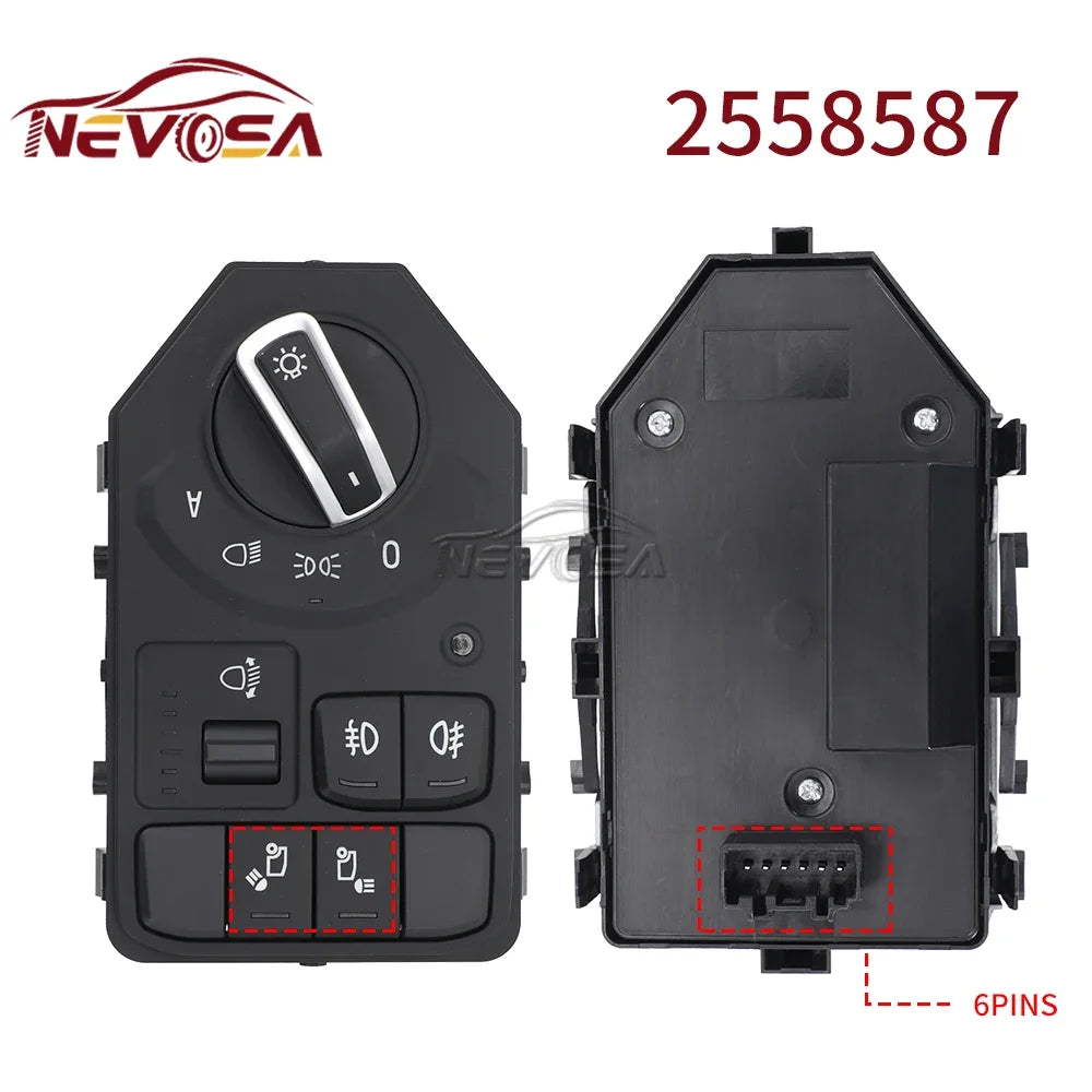 For SCANIA Truck P410 Euro 6 24V 6 Pins Headlight Switch Dimmer Switch Knob Control Switch Headl - Automotive LED Light