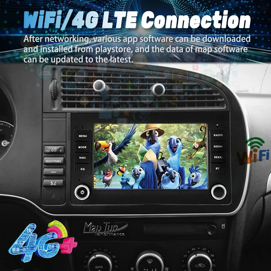 For saab 9-3 93 2005-2008 Android 15 2 Din Car Radio DVD Player Head Unit Autoradio GPS Na | AUTOKITSHOP