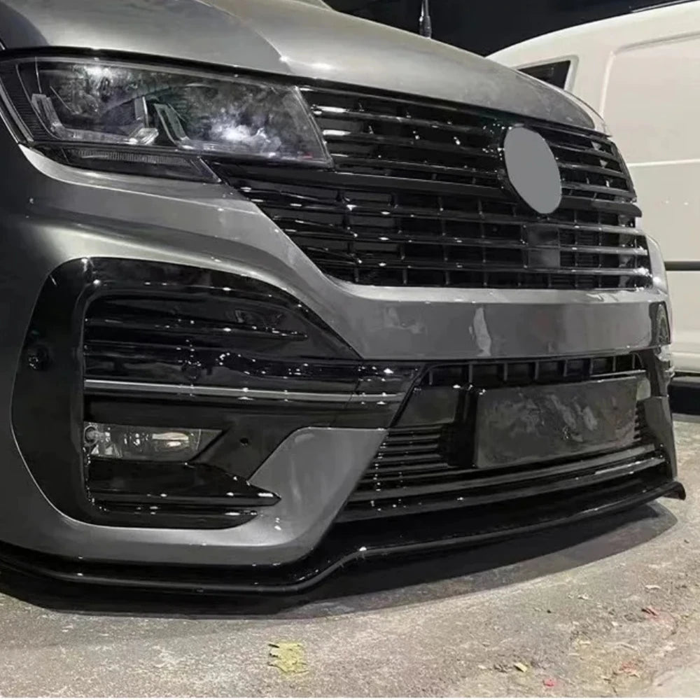 For Volkswagen Multivan T6.1 Multivan T6.1 2019-up Glossy Black Front Grille All Black Cen