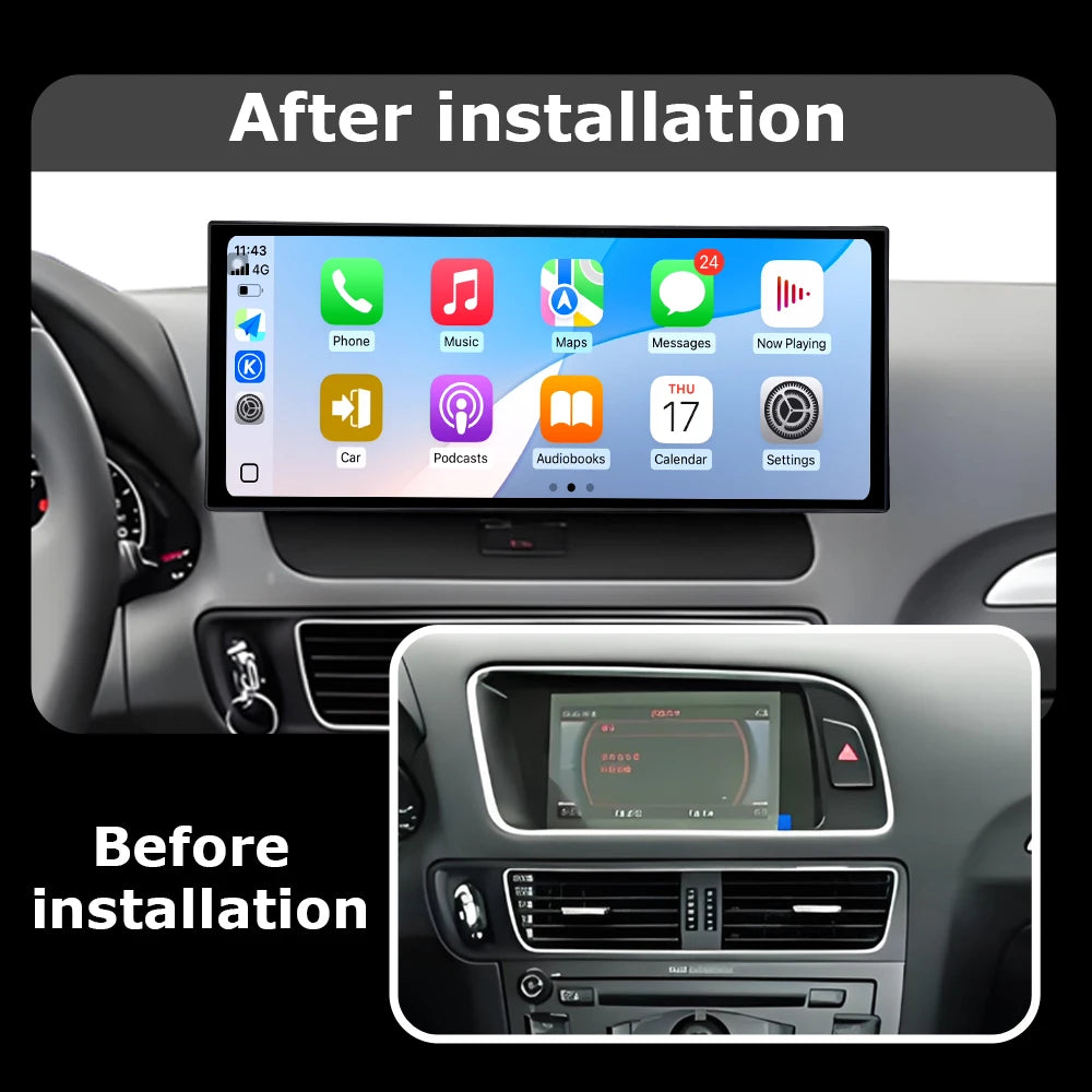 12.3 inch For Audi Q5 2009 - 2017 Intelligent Android OS System Car Radio Stereo WiFi 4G L