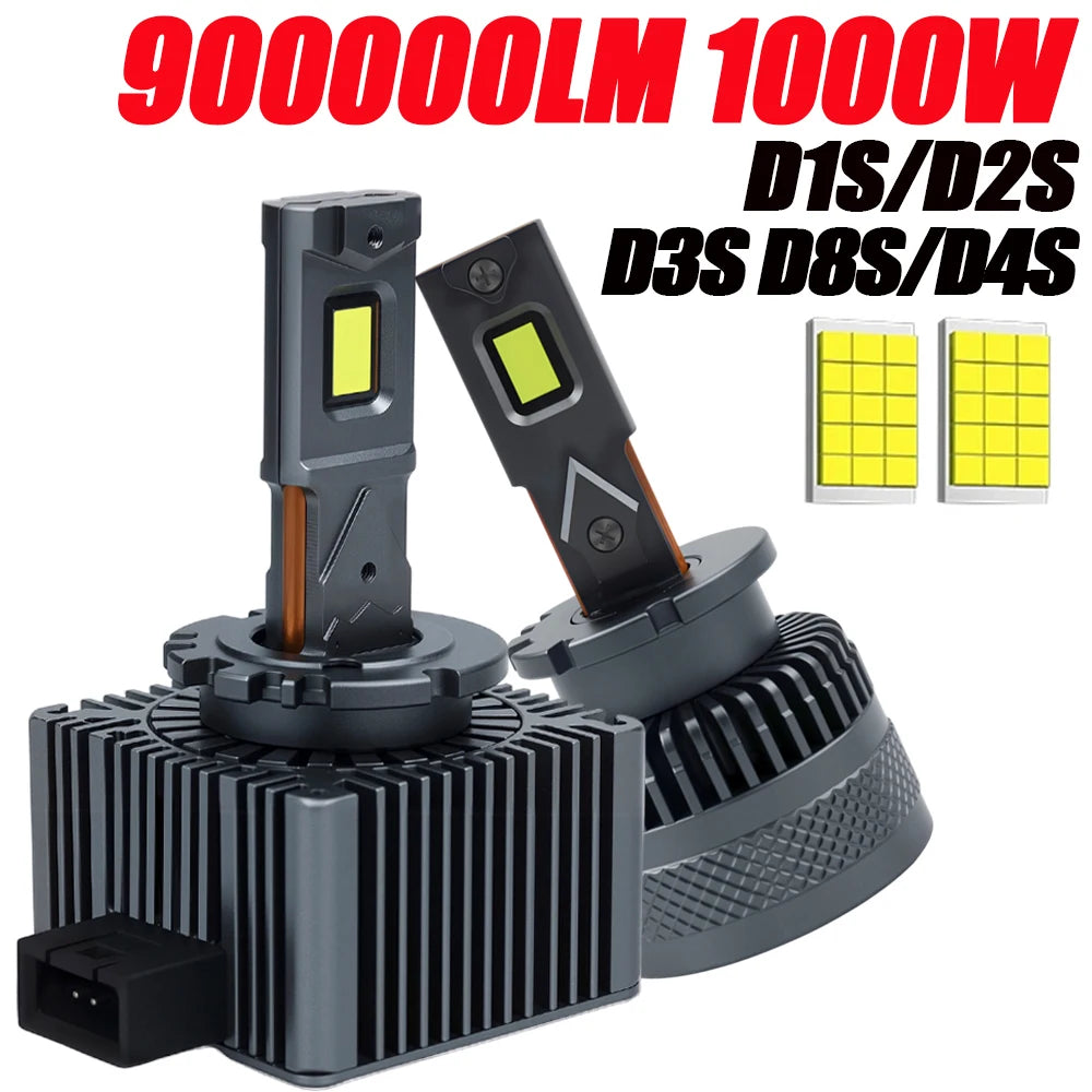 D1S D3S LED CANBUS Bulbs 900000LM Xenon D2S D4S D1R D3R D2R D4R D8S Super Bright Led Light
