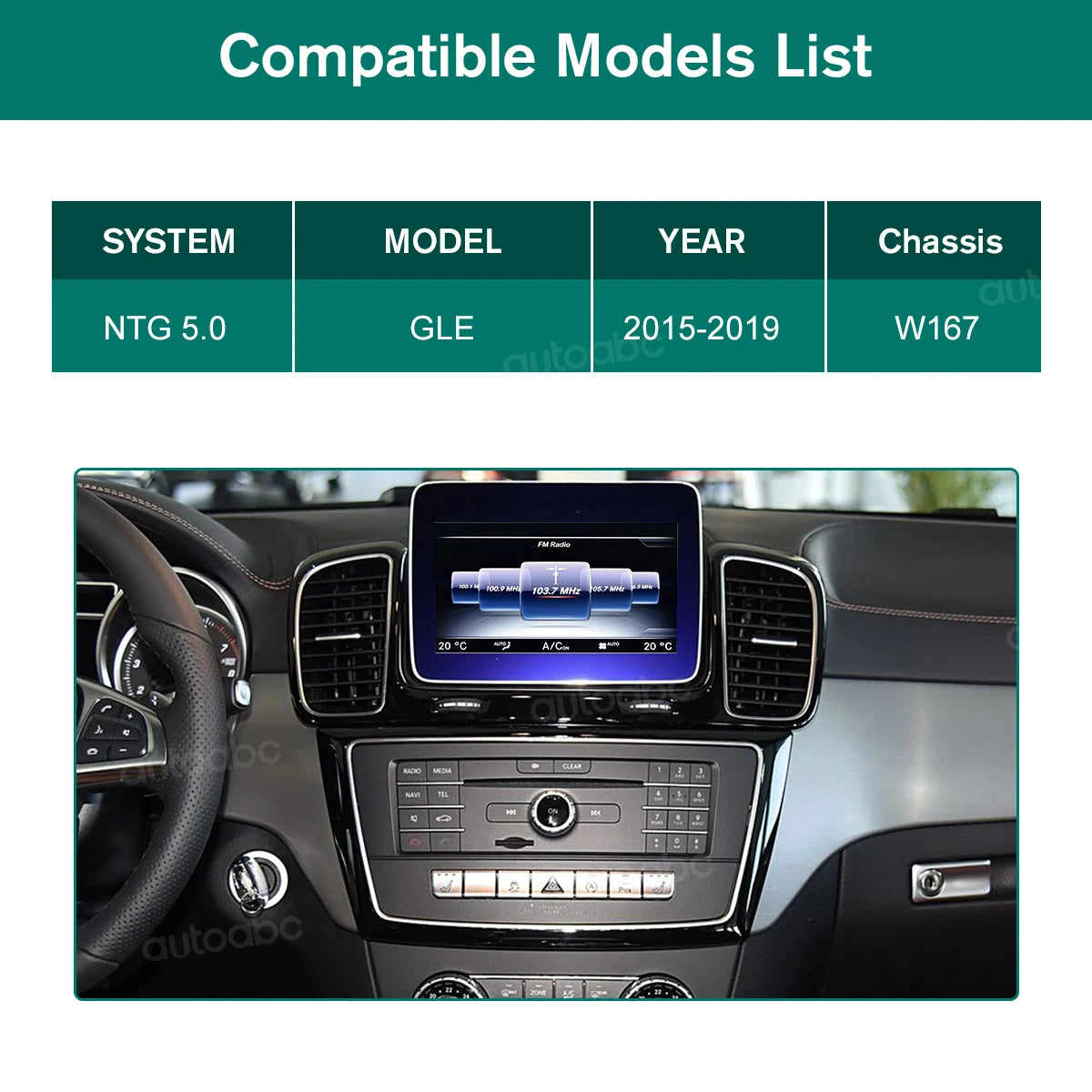 8.4 Inch Touch Screen Wireless Carplay Android Auto For Mercedes-Benz GLE/GLS W166 2013-20 | AUTOKITSHOP