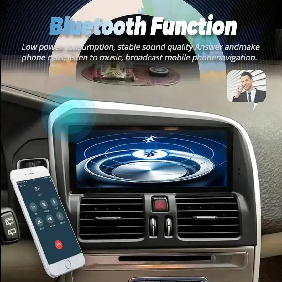 8.8" Qled Screen GPS Navigation For Volvo XC60 2009-2016 128G Android15 Car Headunit Multi