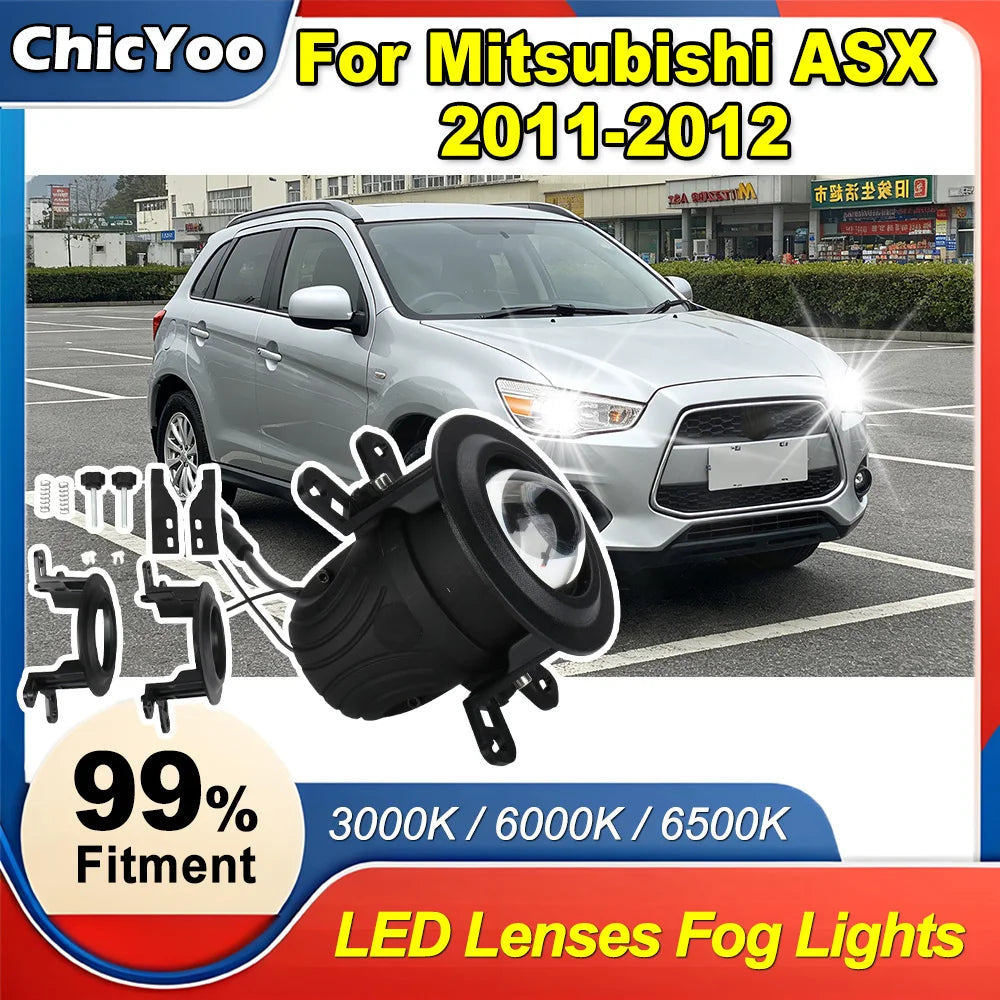 LED Lenses Fog Lights With Stand 2-inch LED Driving Fog Lamps Kit Projector Spotlight Lens