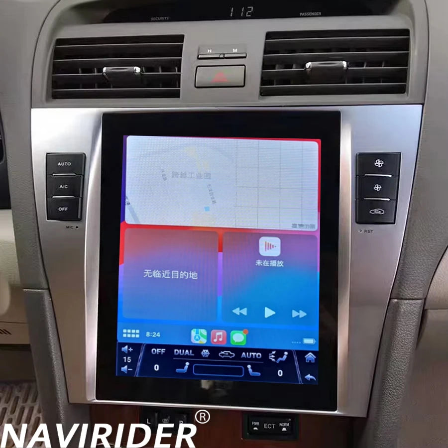 Car Radio Autoradio For Toyota Camry 2008-2012 Tesla Screen Android 14 Carplay Auto Stereo