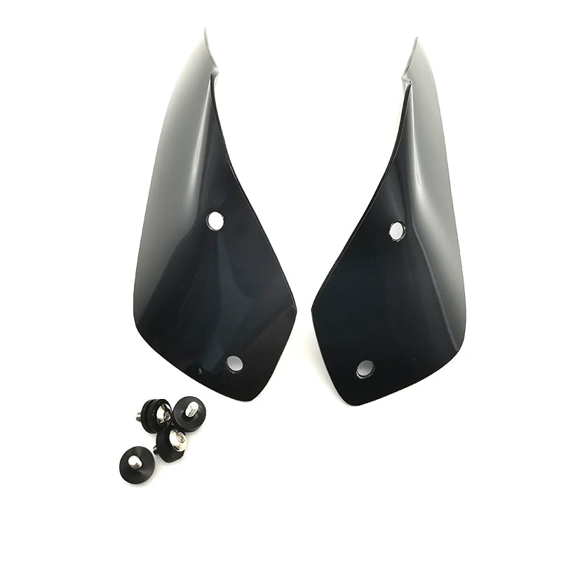 1 Pair Black ABS Plastic Motorcycle Windscreen Wind Deflector With Mounting Bolt