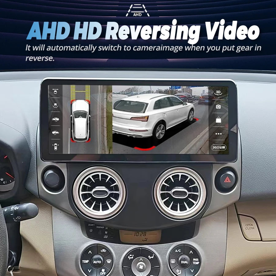 12.3inch Car Radio For Toyota RAV4 RAV 4 2005-2013 Android 14 Screen Stereo Multimedia Vid