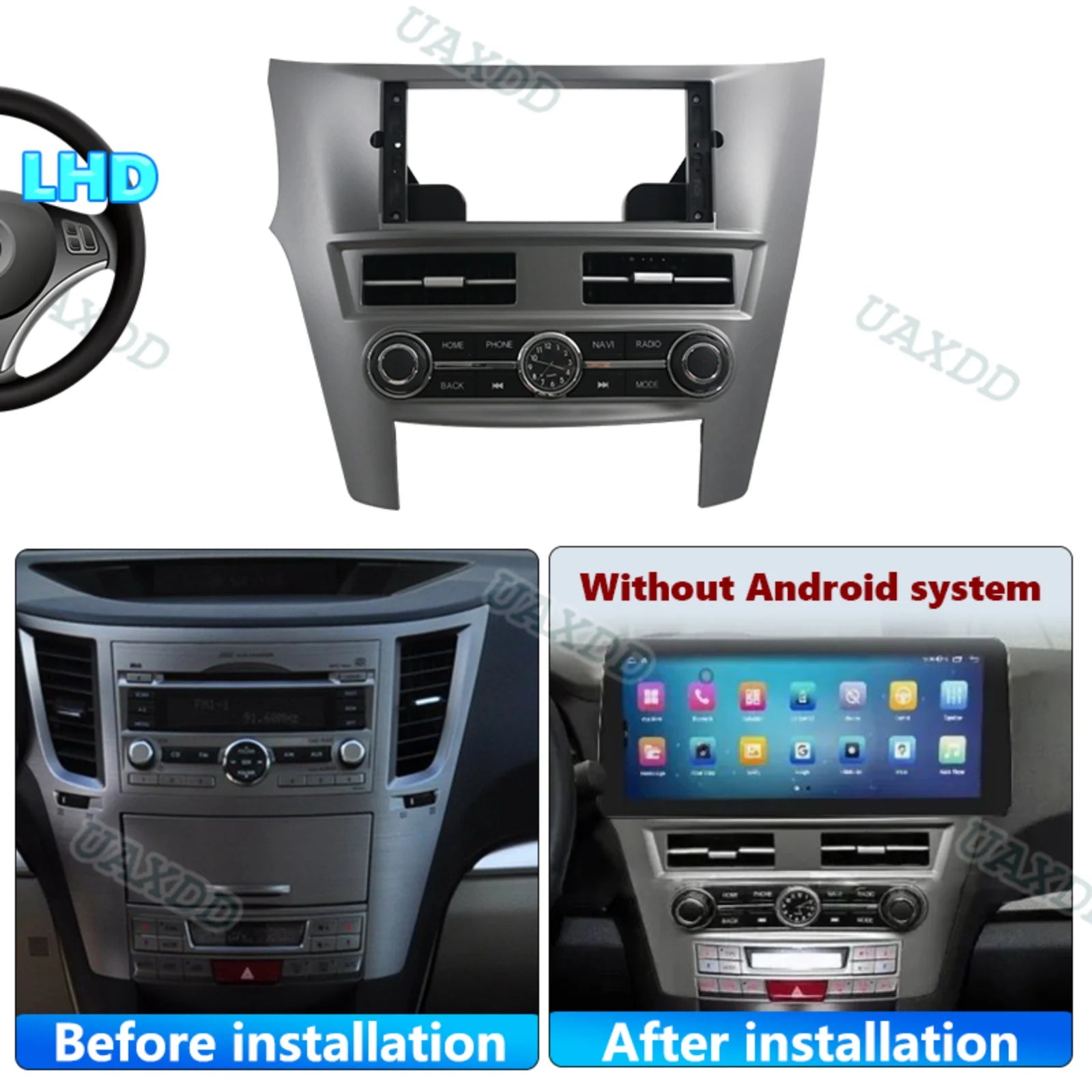 Automotive 12.3Inch Frame Fascia Dashboard 2Din Car For 2009-2014 SUBARU LEGACY OUTBACK ce