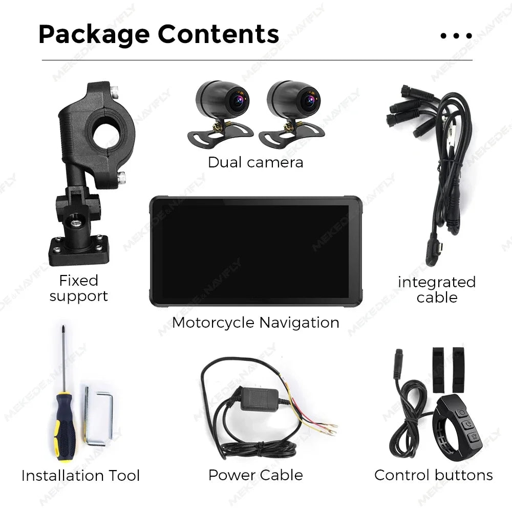 Wireless for Carplay Android Auto Portable Motorcycle Monitor IPX7 Waterproof Moto 5.5inch | AUTOKITSHOP